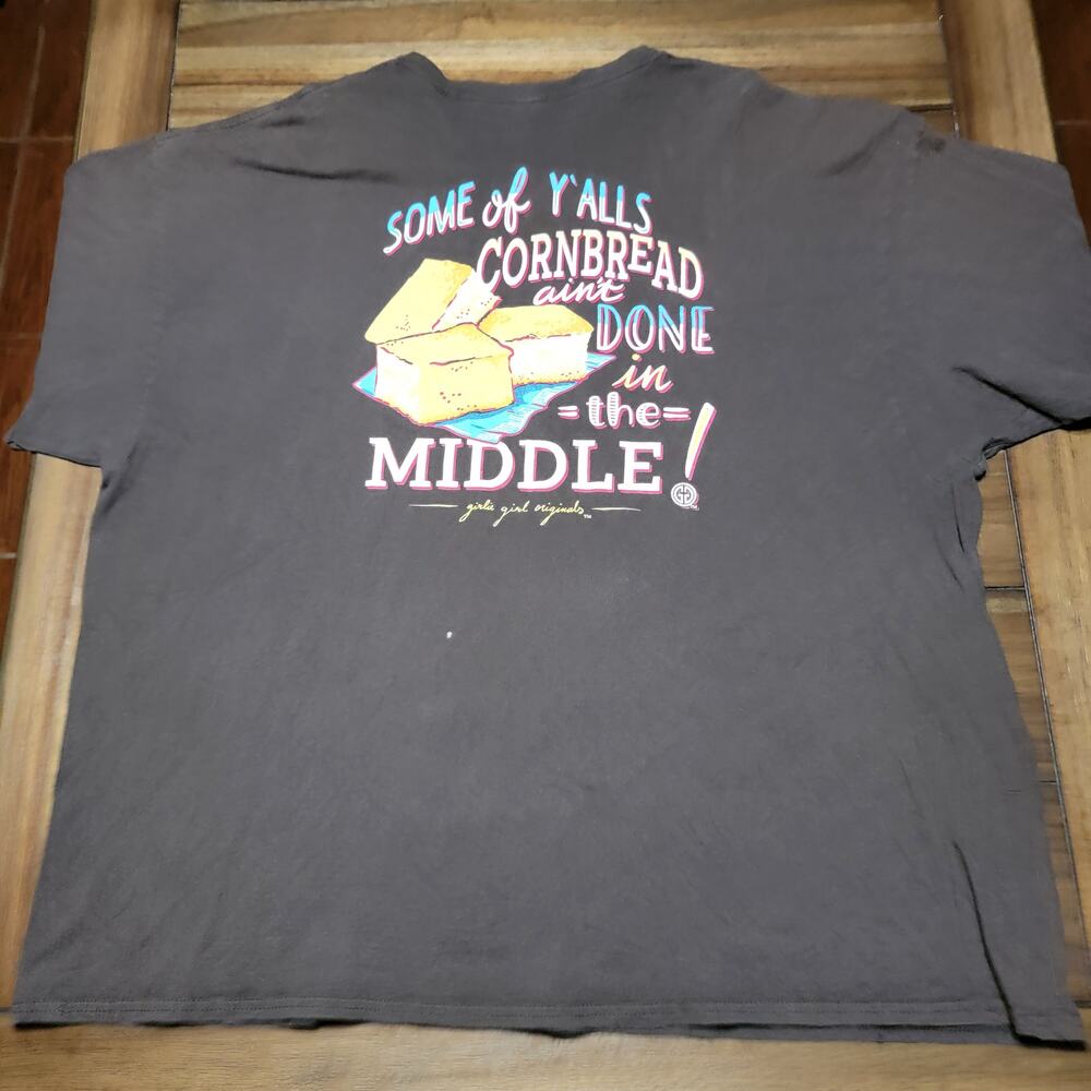 Girlie Girl Originals Brown Tee "Cornbread Ain't Done" - Size 3X